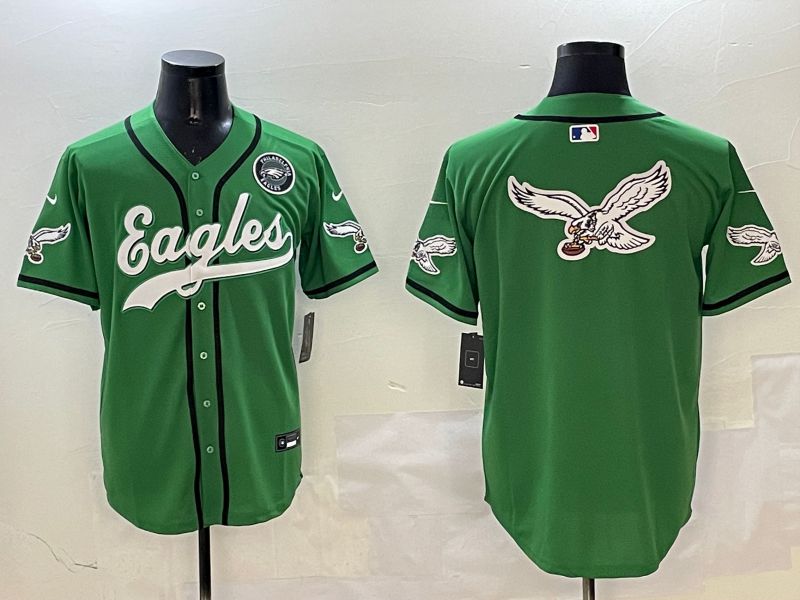 Men Philadelphia Eagles Blank Green three generations Jointly Name 2025 Nike Limited NFL Jersey style 16->->NFL Jersey